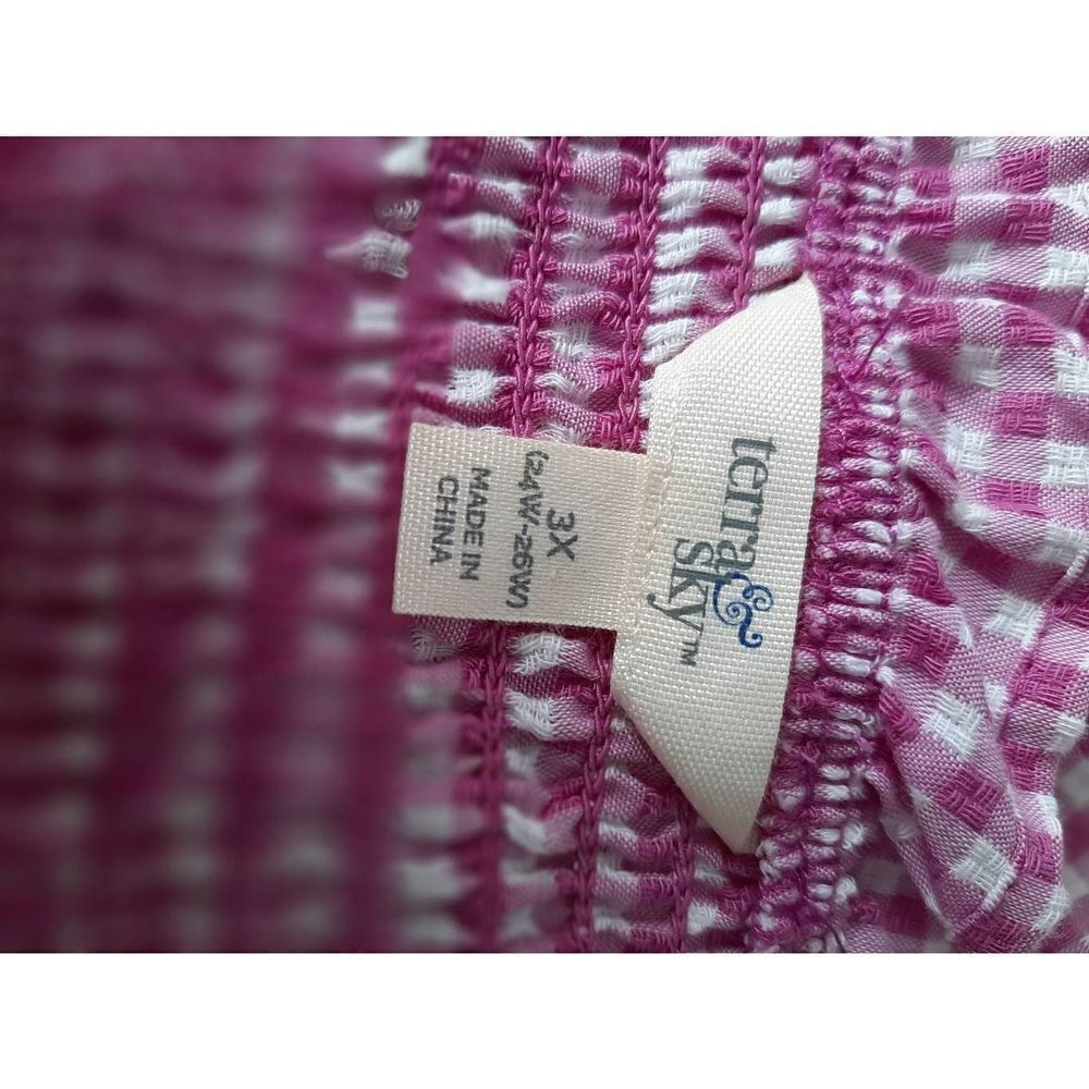 COPY - Terra & sky NWT purple gingham smocked country girl sz 3X dress - Picture 3 of 5